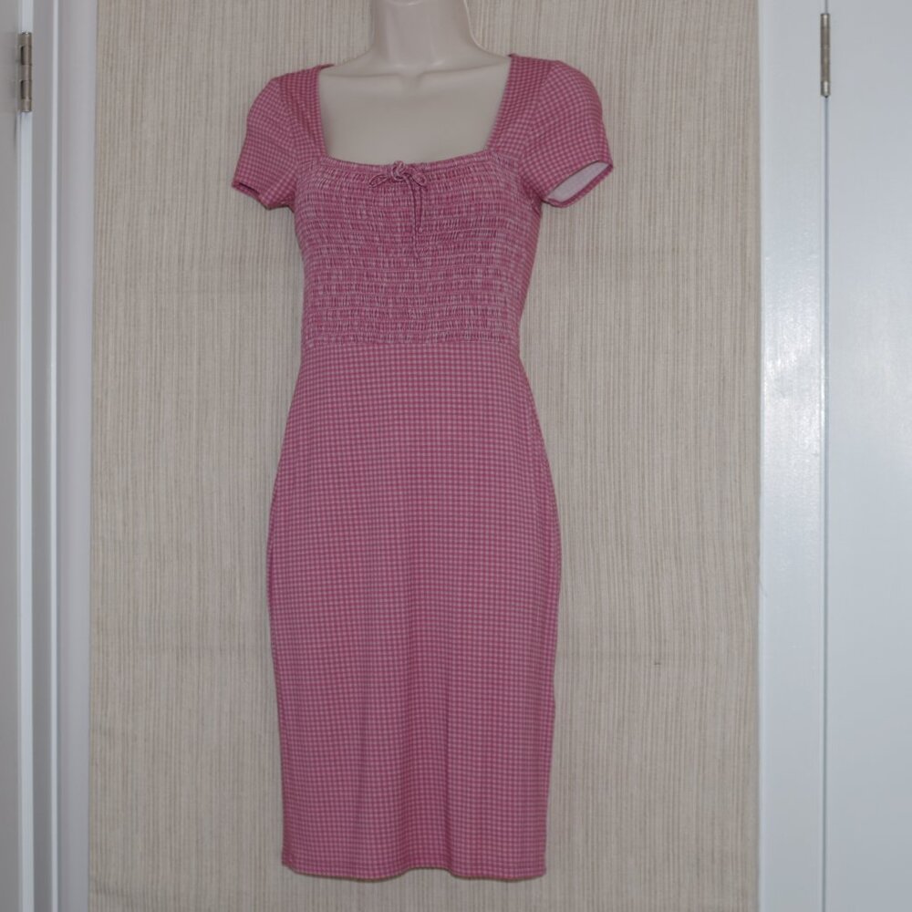 Rouje Paris Pink Gingham Deb in Vichy Rose size 34